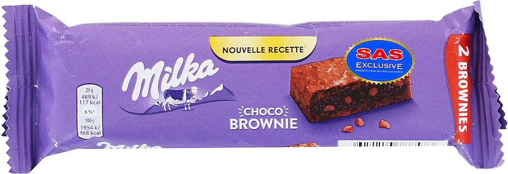Бисквит шоколадный "Milka Brownie" 2*25г