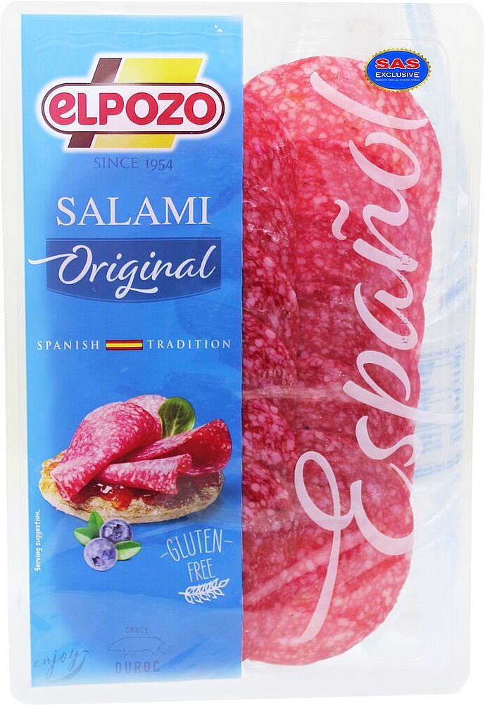 Sliced salami sausage 