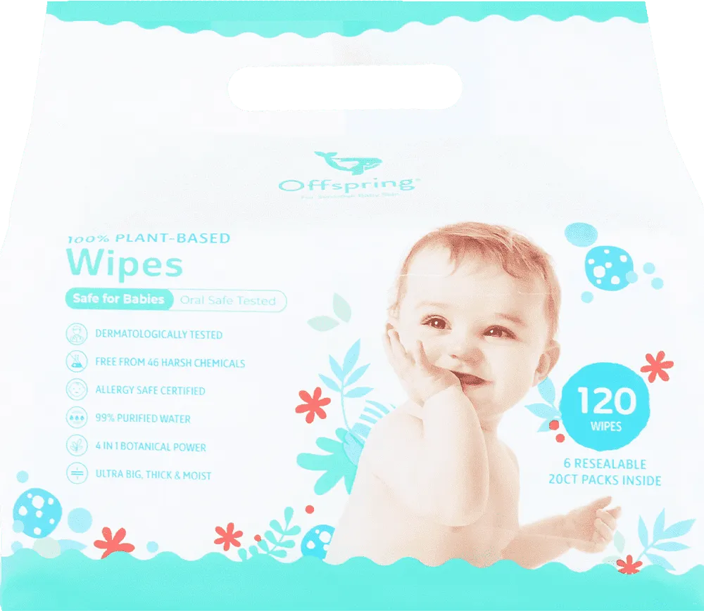 Baby wet wipes "Offspring Plant Based" 6*20 pcs
