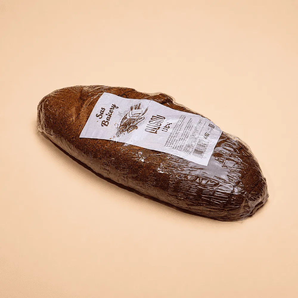 Հաց բատոն սև, կտրատած  «SAS Bakery» 440գ