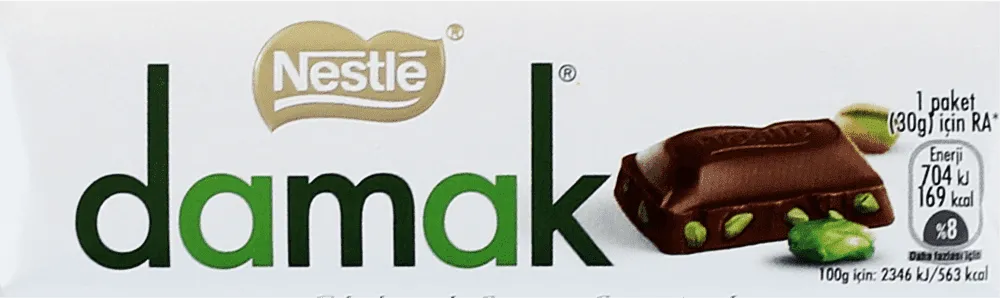 Շոկոլադե սալիկ պիստակով «Nestle Damak» 30գ
