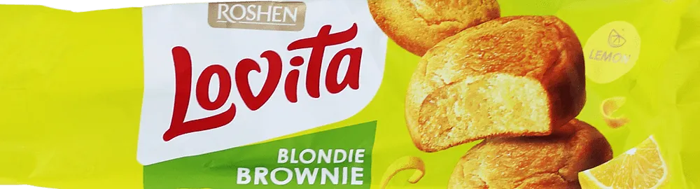Թխվածքաբլիթ կիտրոնով «Roshen Lovita Blondie Brownie» 152գ