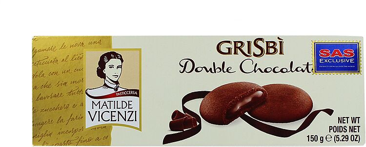 Cookies with chocolate cream "Matilde Vicenzi Grisbi" 150g 