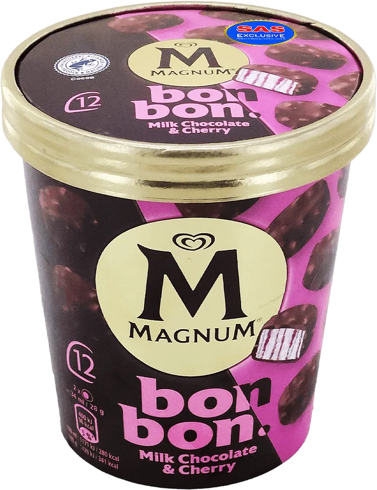 Cherry ice cream "Magnium Bon Bon Milk Chocolate & Cherry" 168g