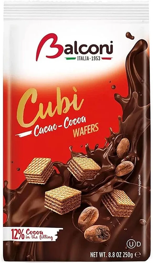 Wafer with cocoa filling "Balconi" 250g
