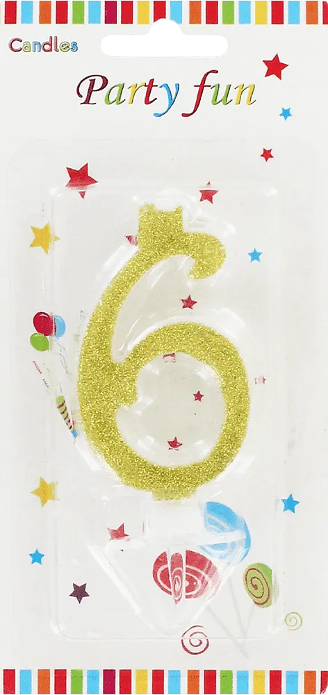 Birthday candle "Party Fun" N6

