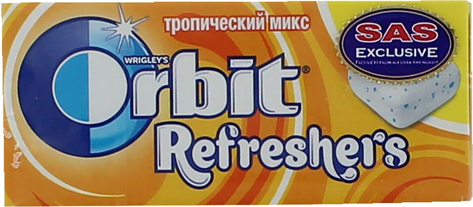 Жевательная резинка "Orbit Refreshers" 16г Тропический микс
