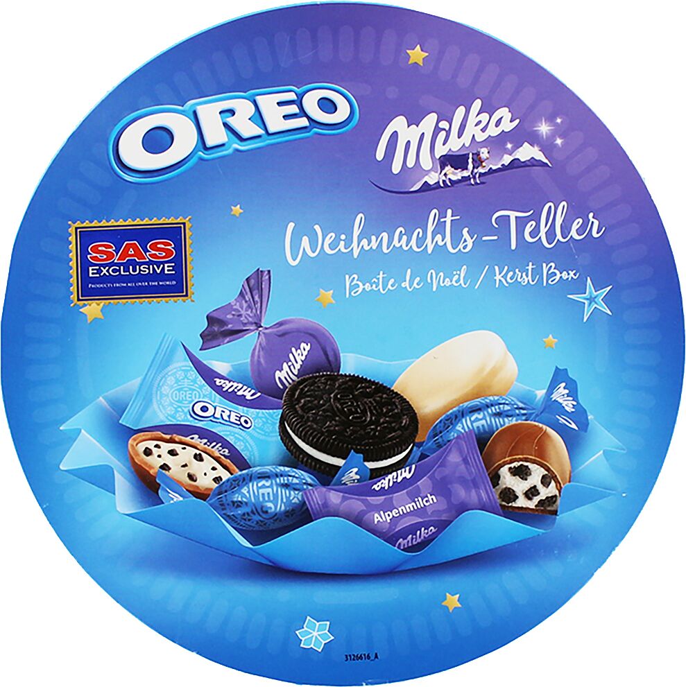Շոկոլադե կոնֆետների հավաքածու «Milka Weihnachts-Teller» 198գ