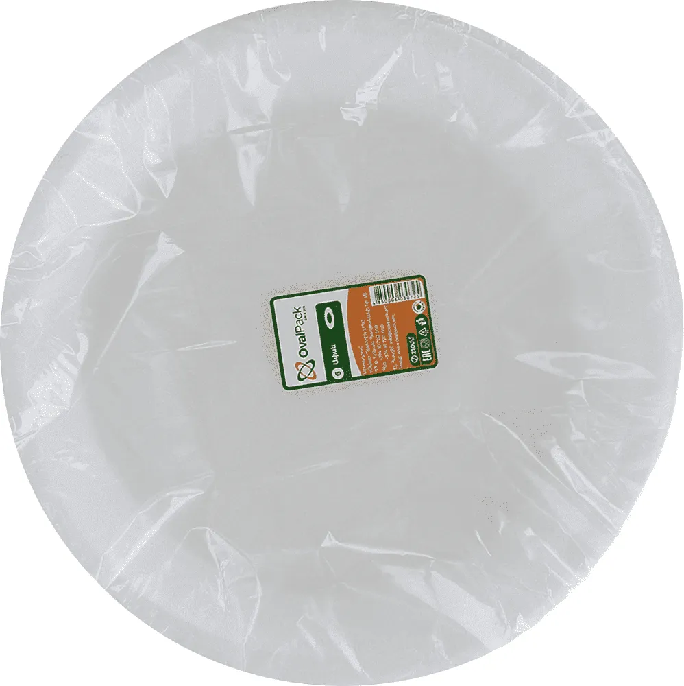 Disposable plates "Oval Pack" 6 pcs

