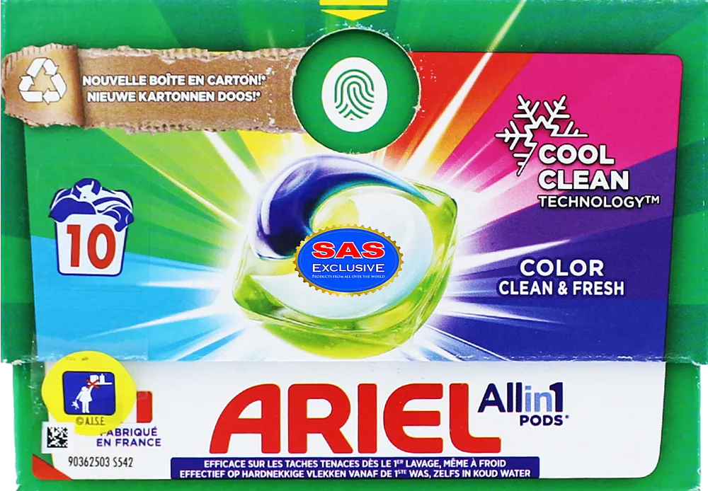 Color washing capsules "Ariel Color Clean" 10 pcs
