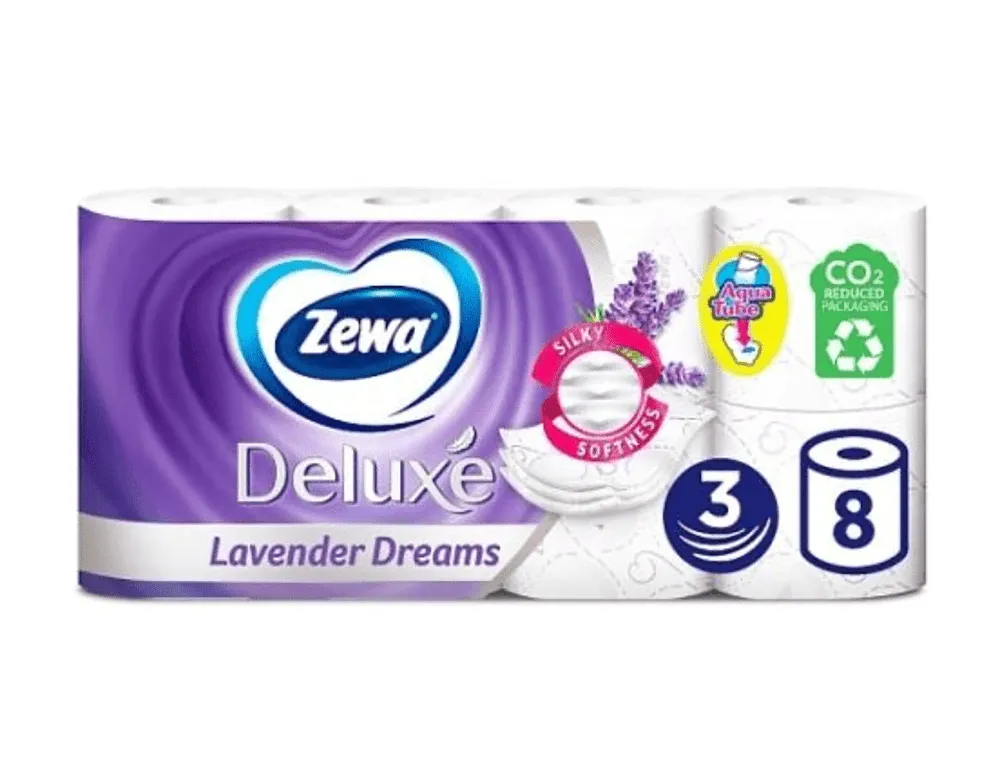 Toilet paper "Zewa Deluxe Lavender Dreams" 8 pcs

