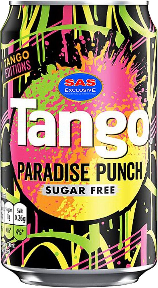Զովացուցիչ գազավորված ըմպելիք «Tango Paradise Punch» 330մլ Մանգո և Նարինջ