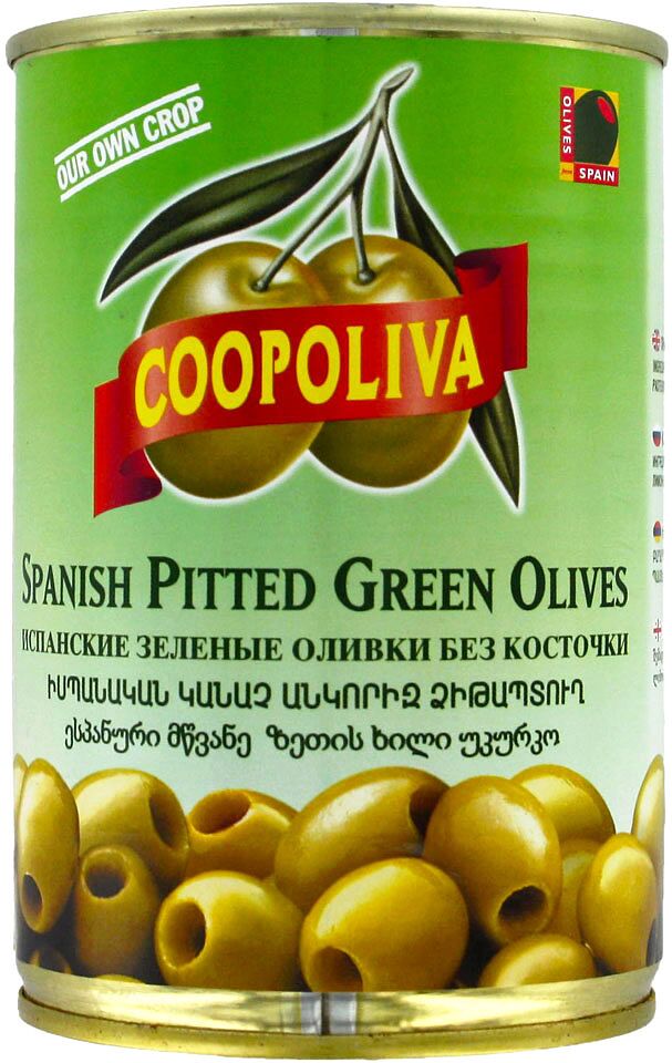 Green pitted olives 