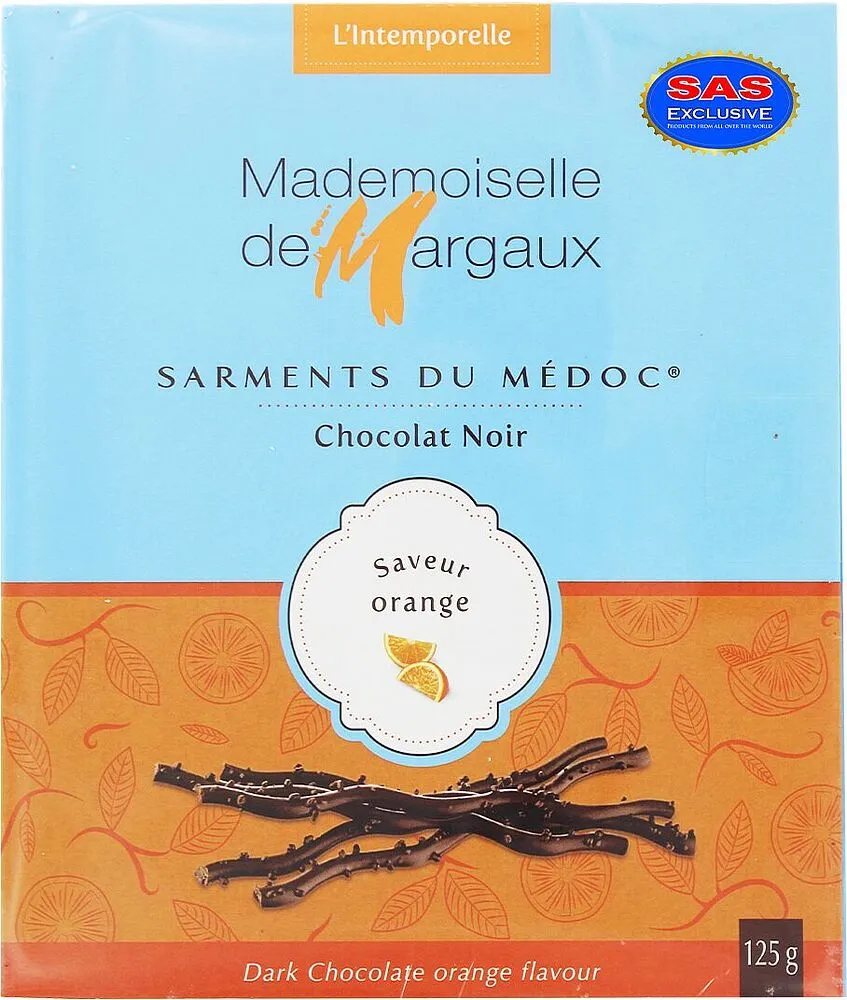 Chocolate candies with orange flavor "Mademoiselle de Margaux" 125g
