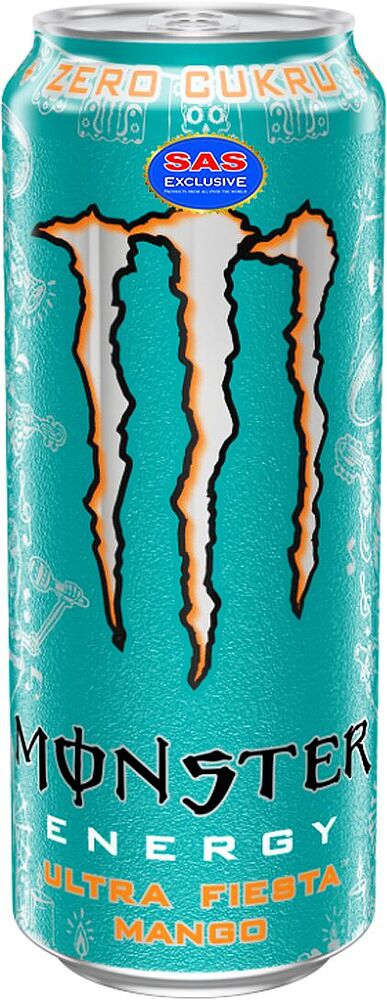 Energy carbonated drink "Monster Ultra Fiesta" 0.5l Mango