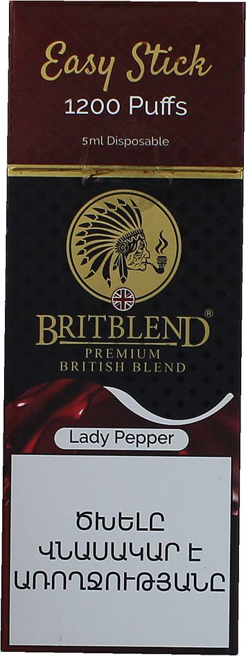 Electric pods "BritBlend" 1200 puffs, Pepper