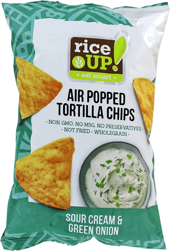 Chips with sour cream and green onion "Rice up Tortilla" 60g 