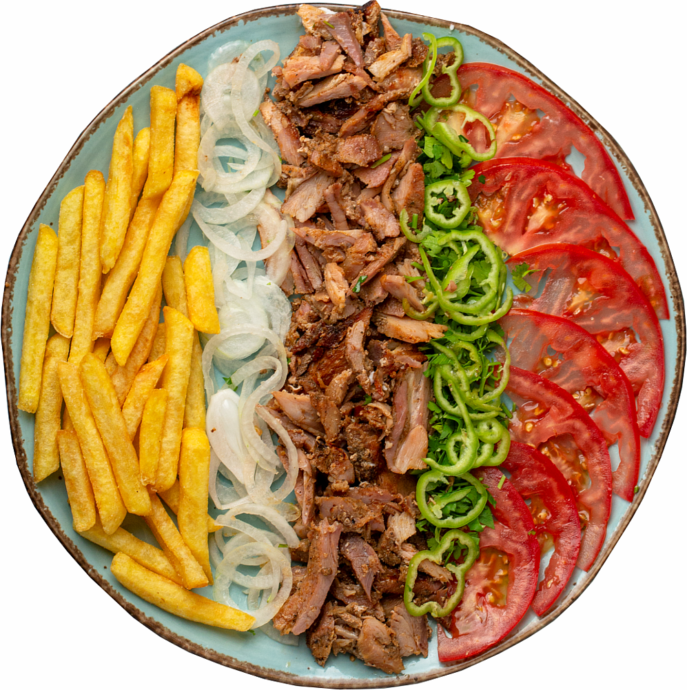 Pork shawarma in a plate