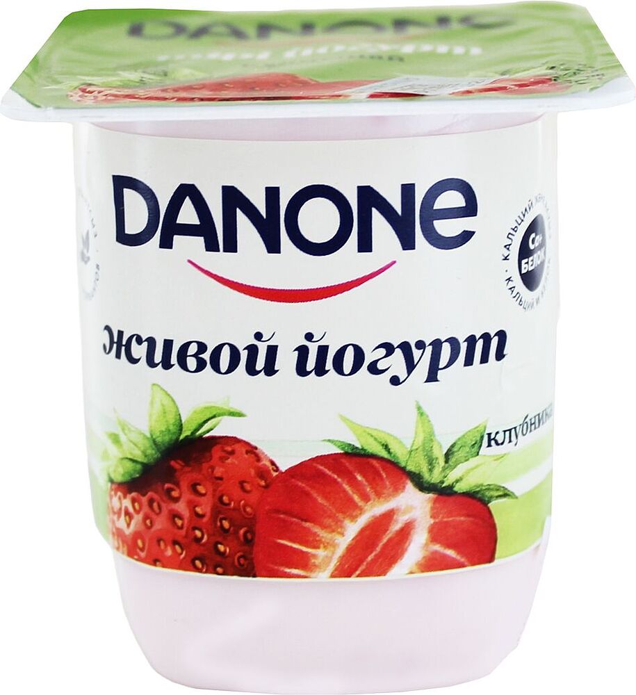 Յոգուրտ ելակով «Danone» 120гգ, յուղայնությունը` 2.5%
