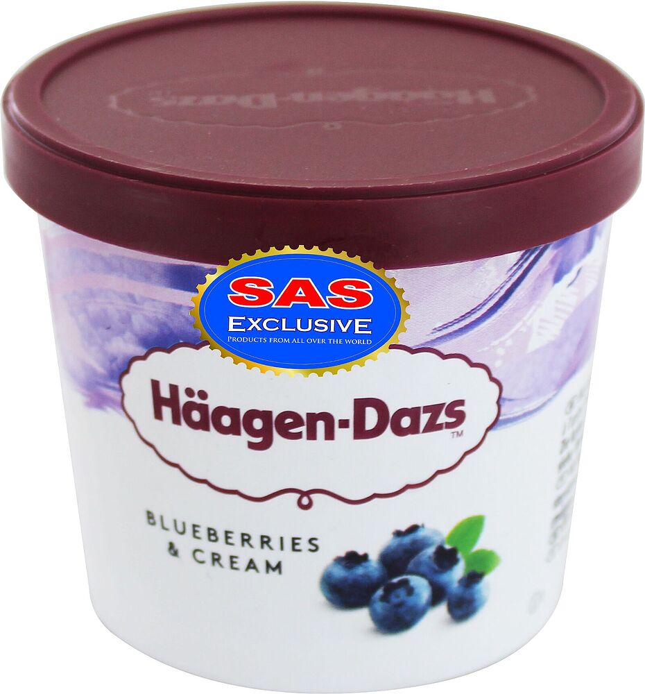 Мороженое из голубики и сливок "Häagen-Dazs Blueberries & Cream" 81г