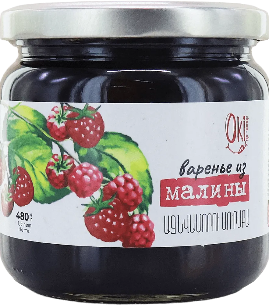 Raspberry preserve "Oki" 480g
