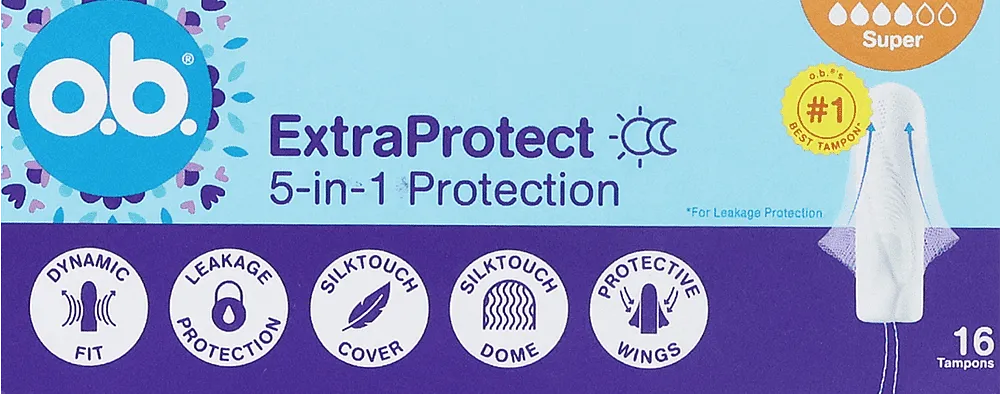 Tampons "o.b. Super 5 in 1" 16 pcs.
