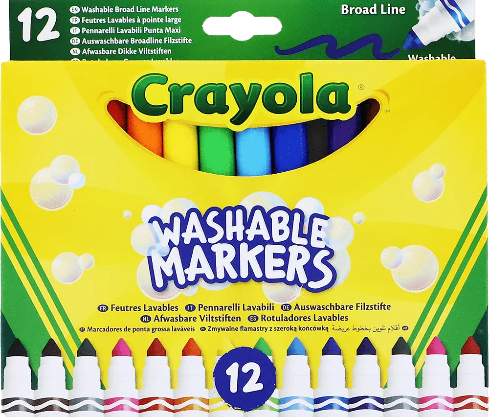 Colour markers "Crayola Washable" 12 pcs
