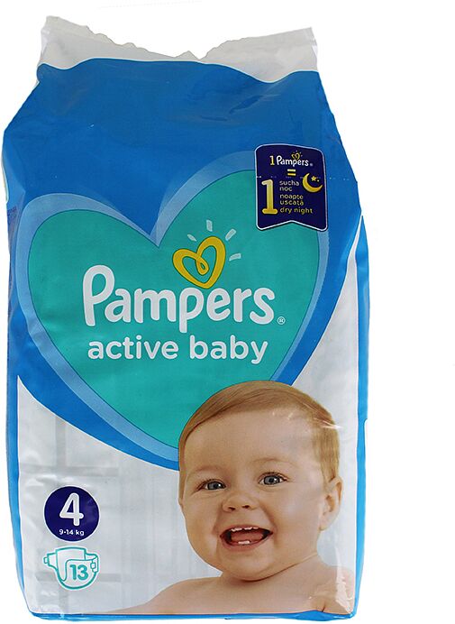 Diapers "Pampers Active Baby-dry Maxi" 