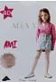 White kids tights "Alex YVN AMI 40 Den"