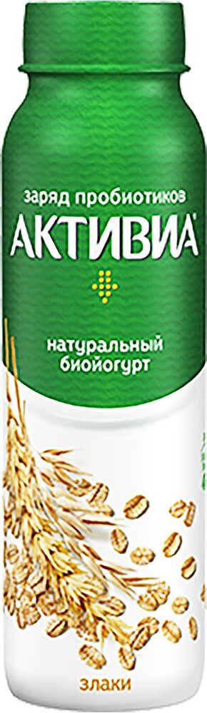 Биойогурт питьевой со злаками "Danone Активиа" 270г, жирность: 2.2%  