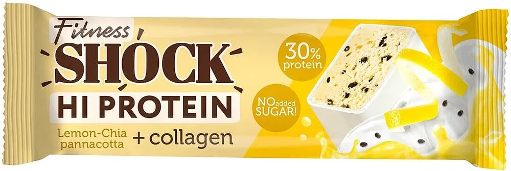 Protein bar with panna cotta & collagen "Fitness Shock Hi protein" 40g
