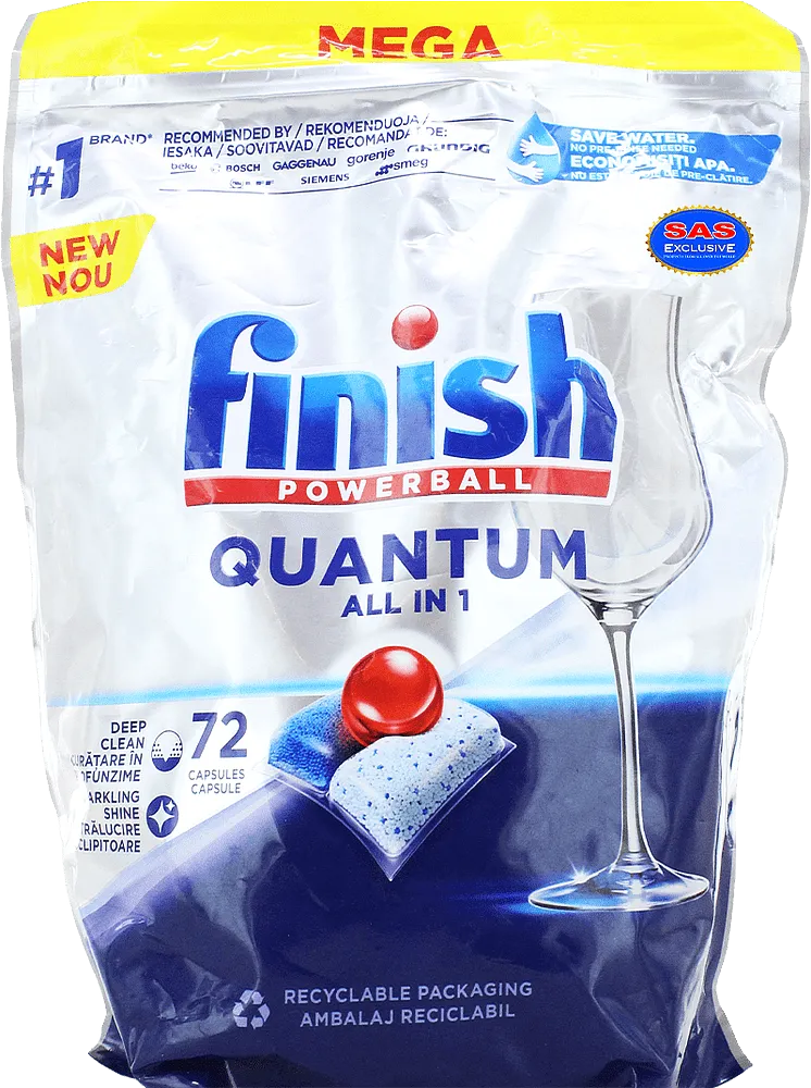 Capsules for dishwasher use "Finish Powerball Quantum" 72 pcs
