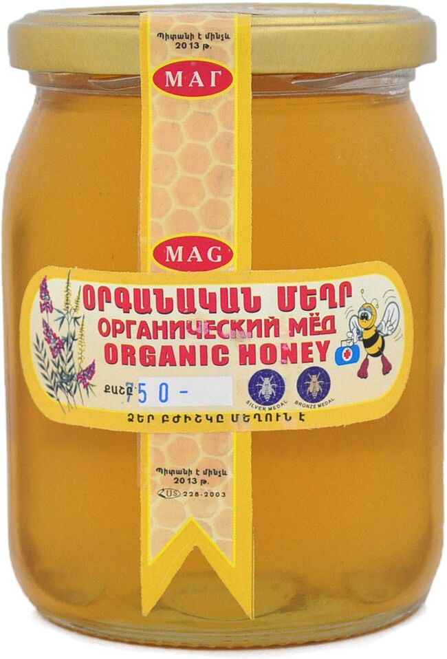 Organic honey "MAG" 750g