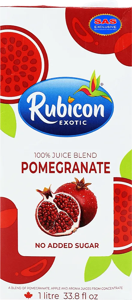 Հյութ նռան, արոնիայի և խնձորի «Rubicon Exotic Pomegranate» 1լ
