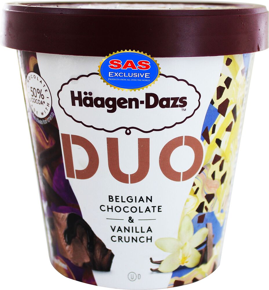 Պաղպաղակ վանիլային և շոկոլադե «Haagen-Dazs Duo» 353գ