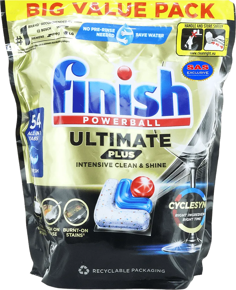 Capsules for dishwasher use "Finish Powerball Ultimate Plus" 54 pcs
