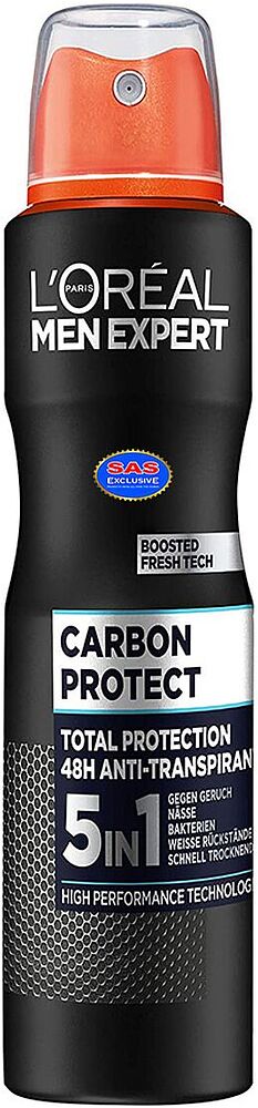 Հակաքրտինքային աէրոզոլային միջոց  «L'Oreal Men Expert Carbon Protect» 250մլ