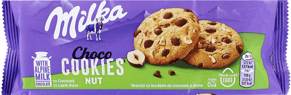 Cookies with hazelnut & chocolate pieces "Milka Choco Cookies" 135g