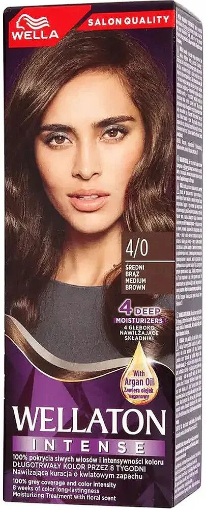 Hair dye "Wellaton" №4/0