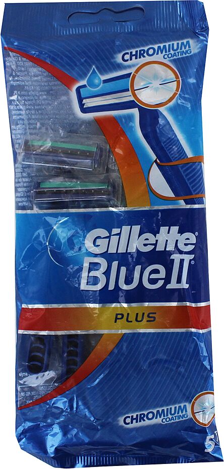 Shaving system "Gillette Blue II Plus" 5pcs.