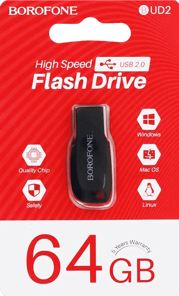 Ֆլեշ-կրիչ «Borofone 64GB BUD2»

