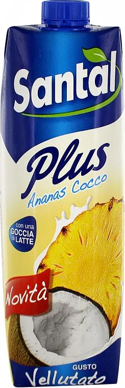 Coconut & pineapple juice "Santal Plus" 1l 