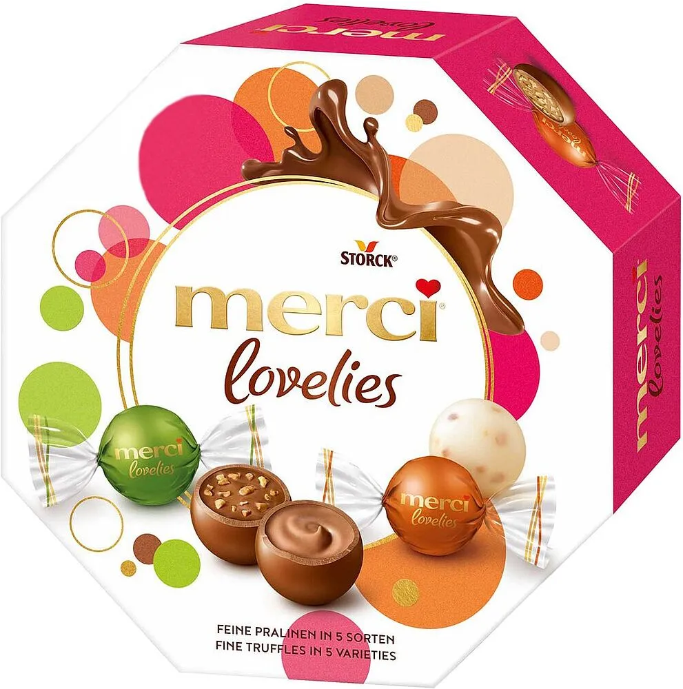 Chocolate candies collection "Merci Lovelies" 185g
