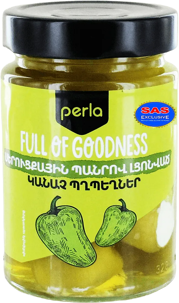 Green pepper stuffed with cheese "Perla Full Of Goodness" 270g
