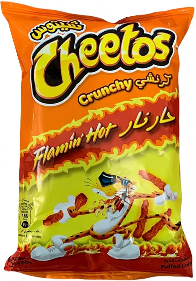 Եգիպտացորենի ձողիկներ չիլիի «Cheetos Flamin Hot» 50գ 
 