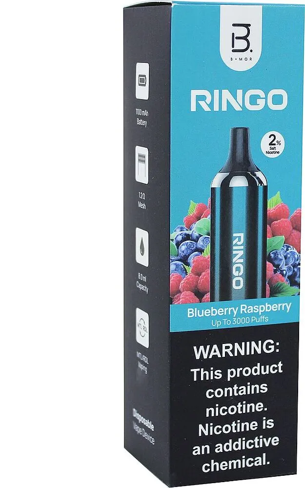 Electric pods with blueberry & raspberry flavor "B+Mor Ringo" 3000 puffs
