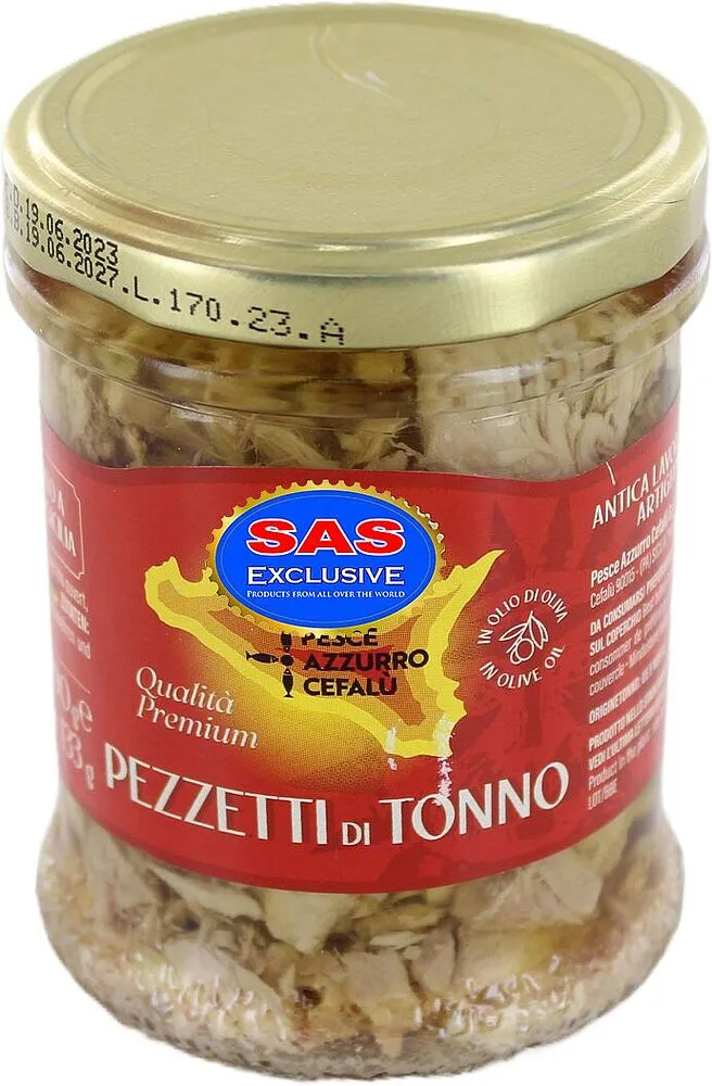 Tuna pieces in oil "Pesce Azzurro Cefalu" 190g
