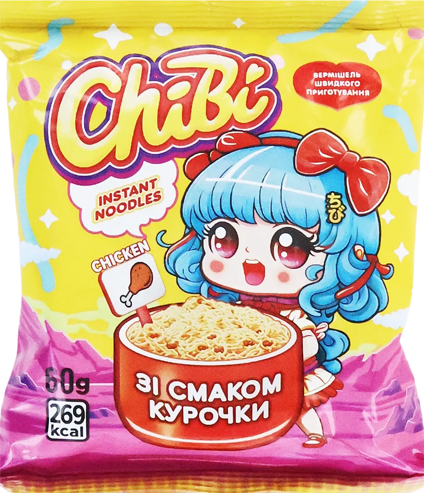 Chicken noodles "Chibi Chicken" 60g
