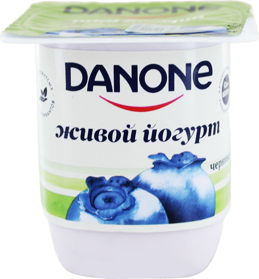 Йогурт с черникой "Danone" 120г, жирность: 2.5%
