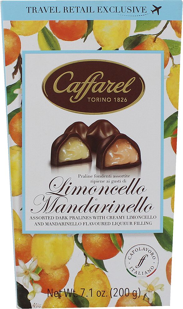 Набор шоколадных конфет "Caffarel Limoncello & Mandarinello" 200г